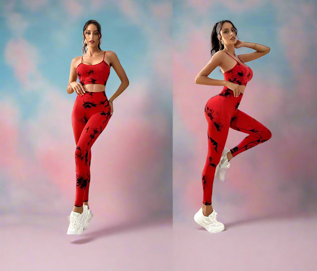 DAZE FlowSet — Tie-Dye Seamless Yoga Set (Sports Bra + Leggings)