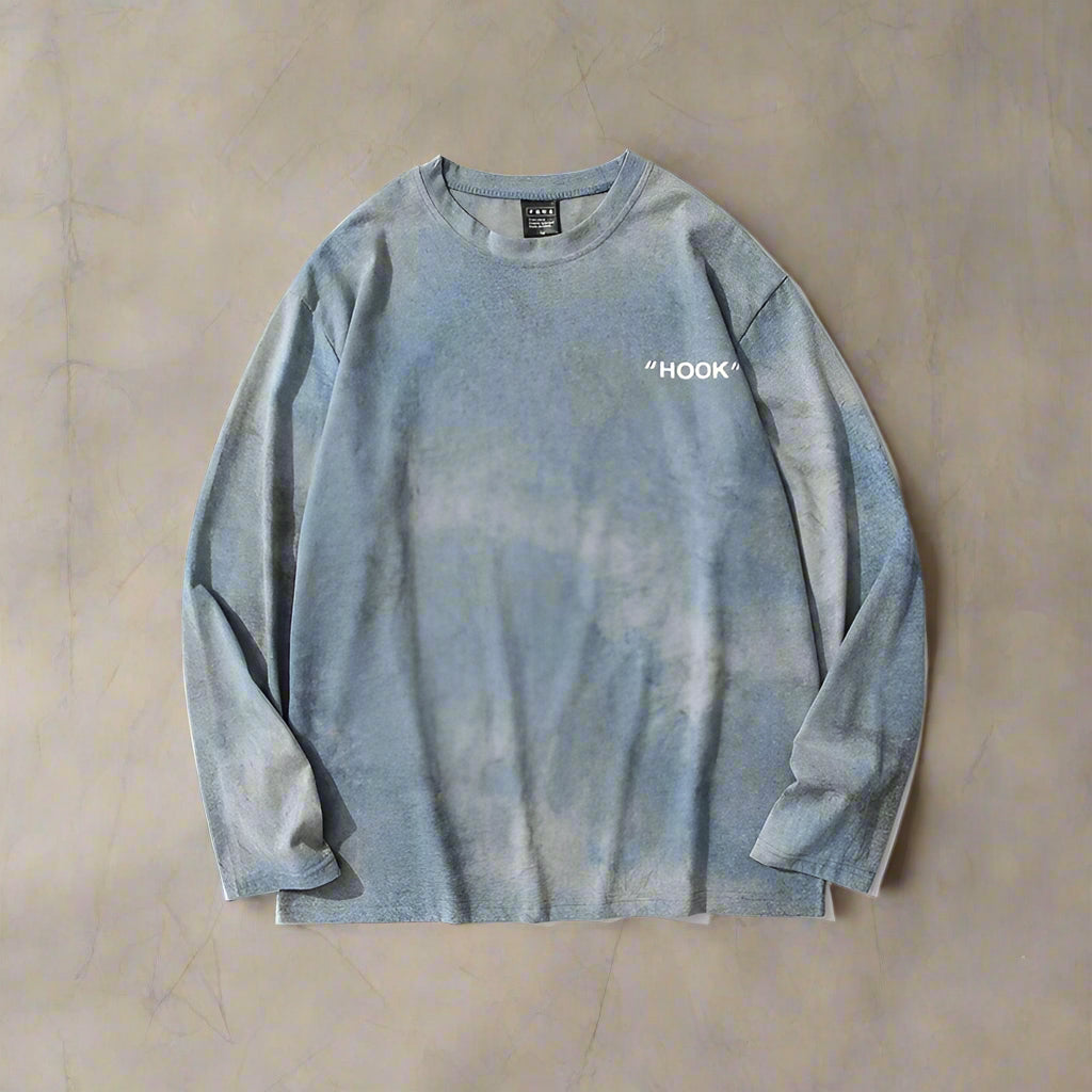 DAZE|HOOK Fade Wash Long Sleeve Tee