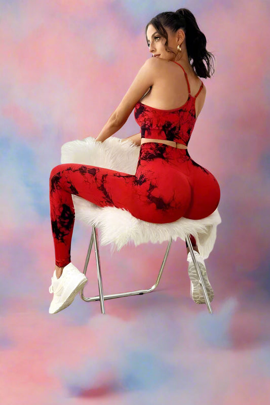 DAZE FlowSet — Tie-Dye Seamless Yoga Set (Sports Bra + Leggings)