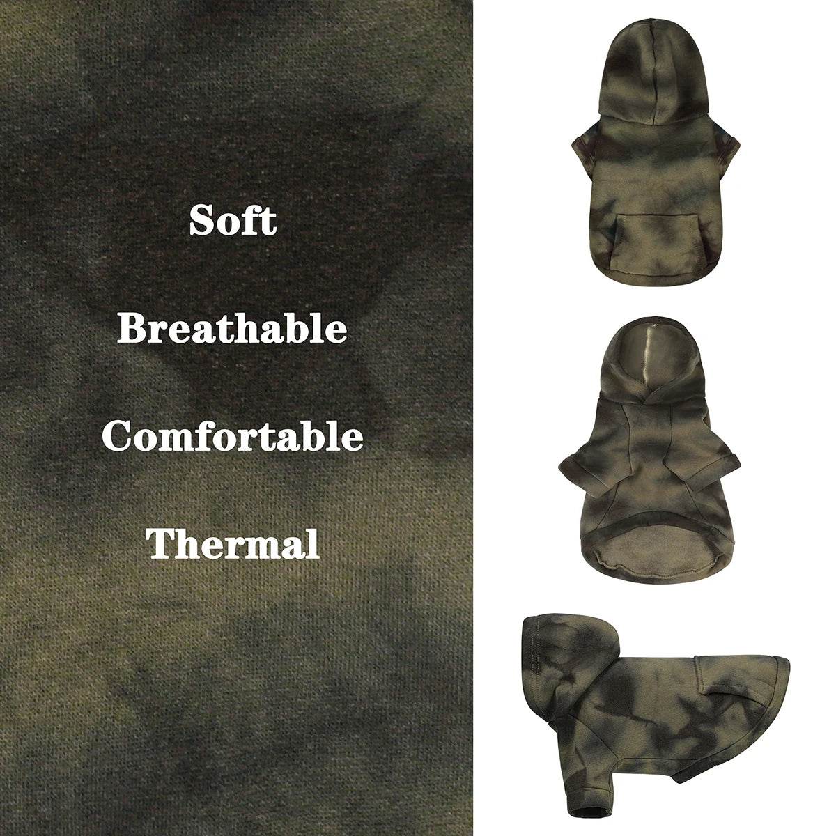 DAZE CloudPup Tie-Dye Dog Hoodie