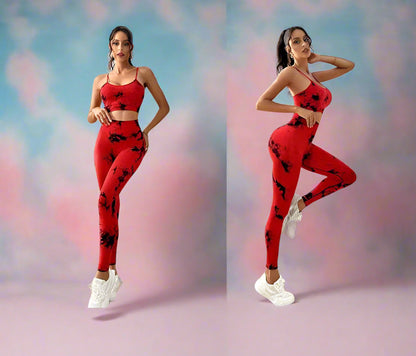 DAZE FlowSet — Tie-Dye Seamless Yoga Set (Sports Bra + Leggings)