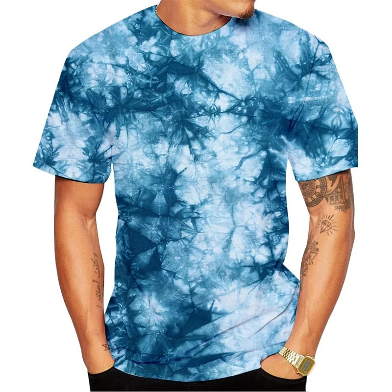 DAZE IceStorm™ Tie-Dye Oversized Tee – Blue Freeze Heavyweight Cotton