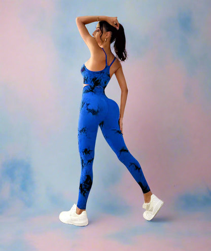 DAZE FlowSet — Tie-Dye Seamless Yoga Set (Sports Bra + Leggings)