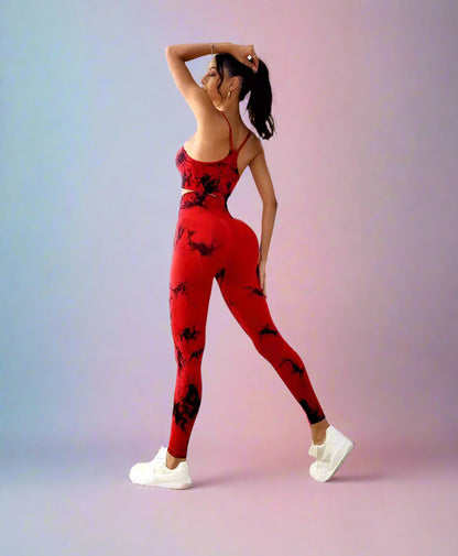 DAZE FlowSet — Tie-Dye Seamless Yoga Set (Sports Bra + Leggings)