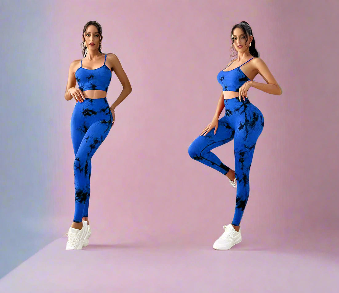 DAZE FlowSet — Tie-Dye Seamless Yoga Set (Sports Bra + Leggings)