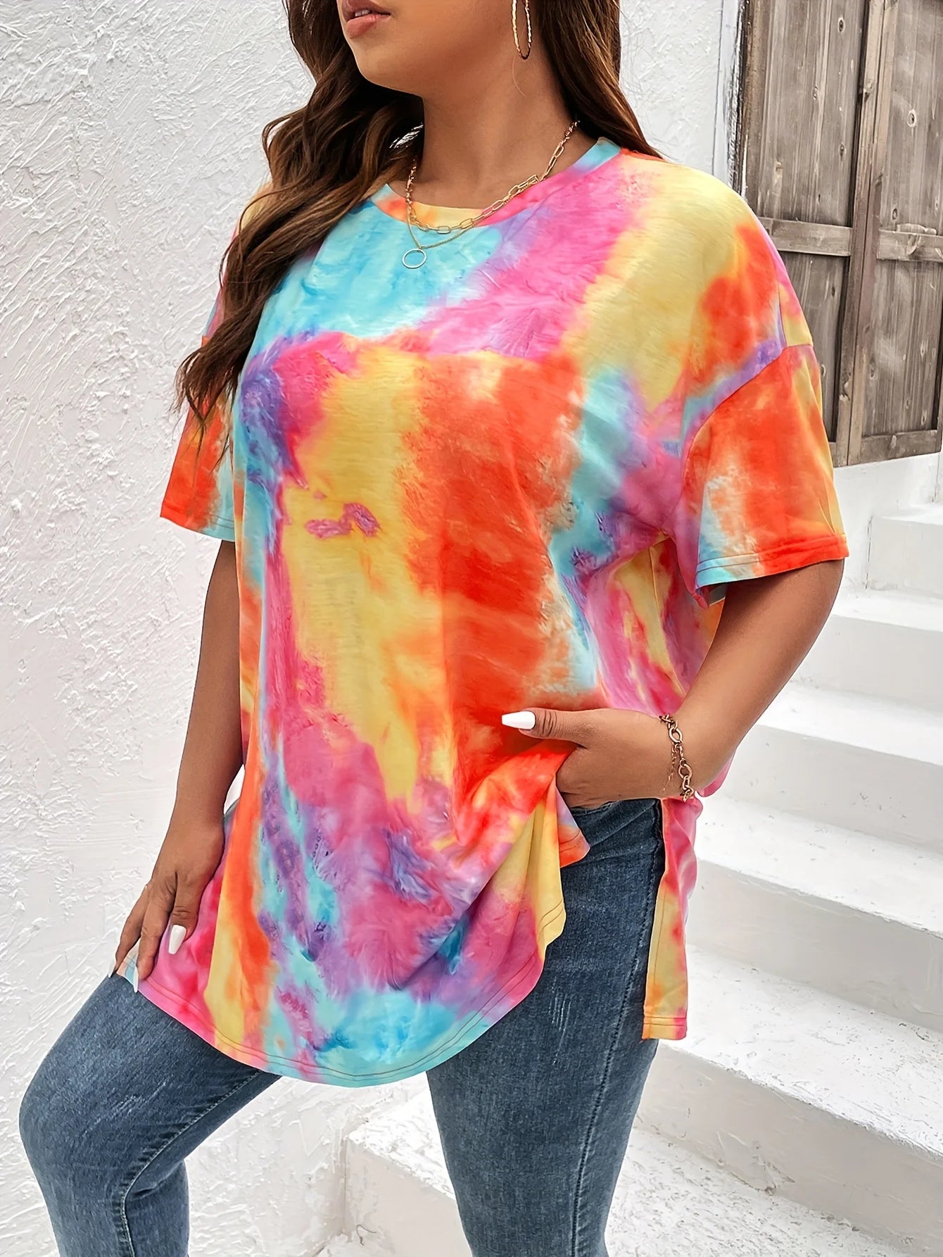 🌈 DAZE GeoRush Tee – Plus Fit