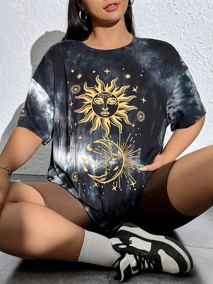 DAZE Eclipse Tee — Gold Sun & Moon Edition